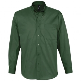 Рубашка мужская с длинным рукавом Bel Air темно-зеленая, размер 4XL
