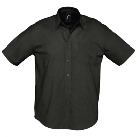 Рубашка мужская с коротким рукавом Brisbane черная, размер XXL