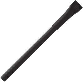 Ручка картонная KRAFT с колпачком, чёрная