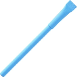 Ручка картонная KRAFT с колпачком, голубая