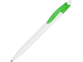 Ручка шариковая Какаду, белая с зеленое яблоко