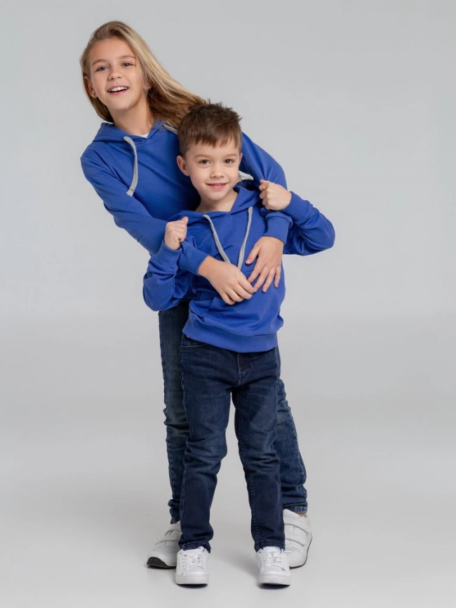 Толстовка с капюшоном детская Kirenga Kids, ярко-синяя, 12 лет фото 17