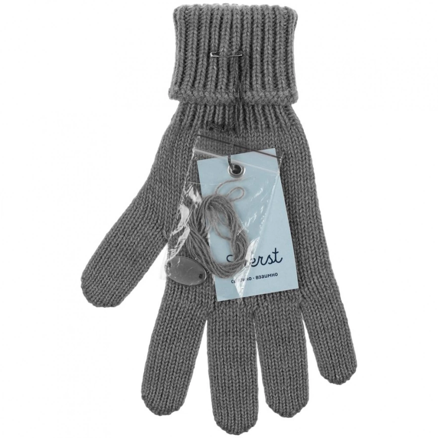 Перчатки Alpine, серый меланж, размер S/M фото 3