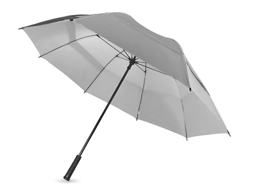 Зонт трость Cardiff, механический 30, серебристый фото 1