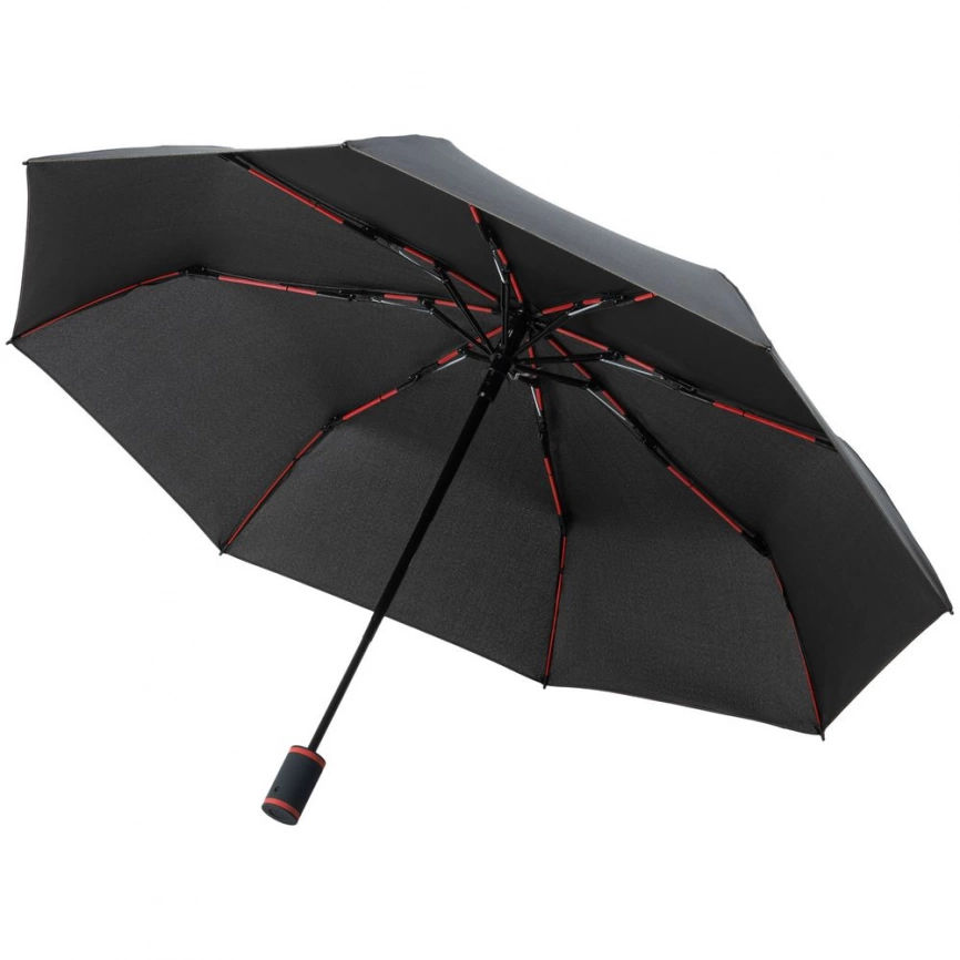 Зонт складной AOC Mini с цветными спицами, красный фото 7
