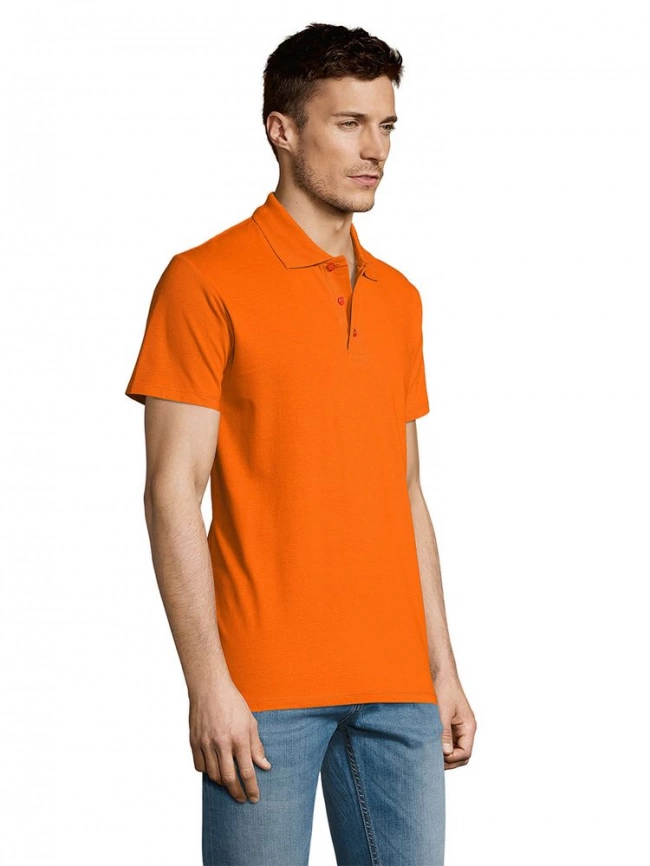 Рубашка поло мужская Summer 170 оранжевая, размер M фото 11