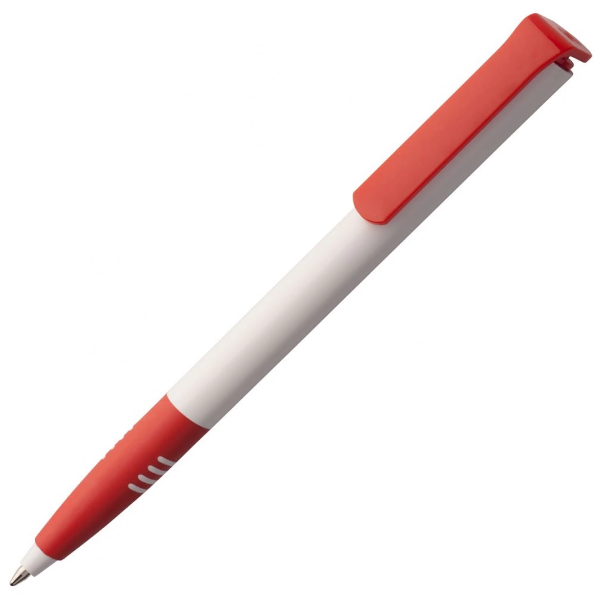Ручка шариковая Senator Super Soft, белая с красным фото 1