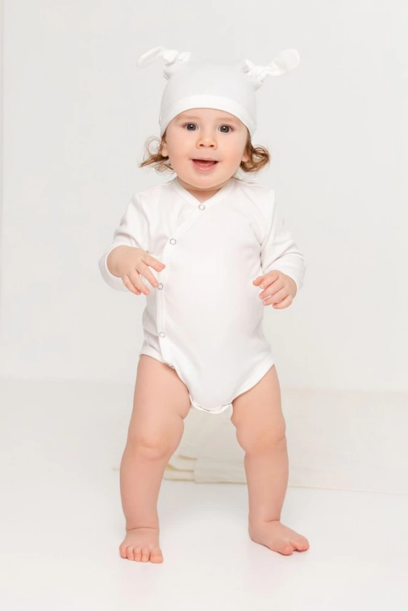 Боди детское Baby Prime, молочно-белое, размер 80 см фото 4