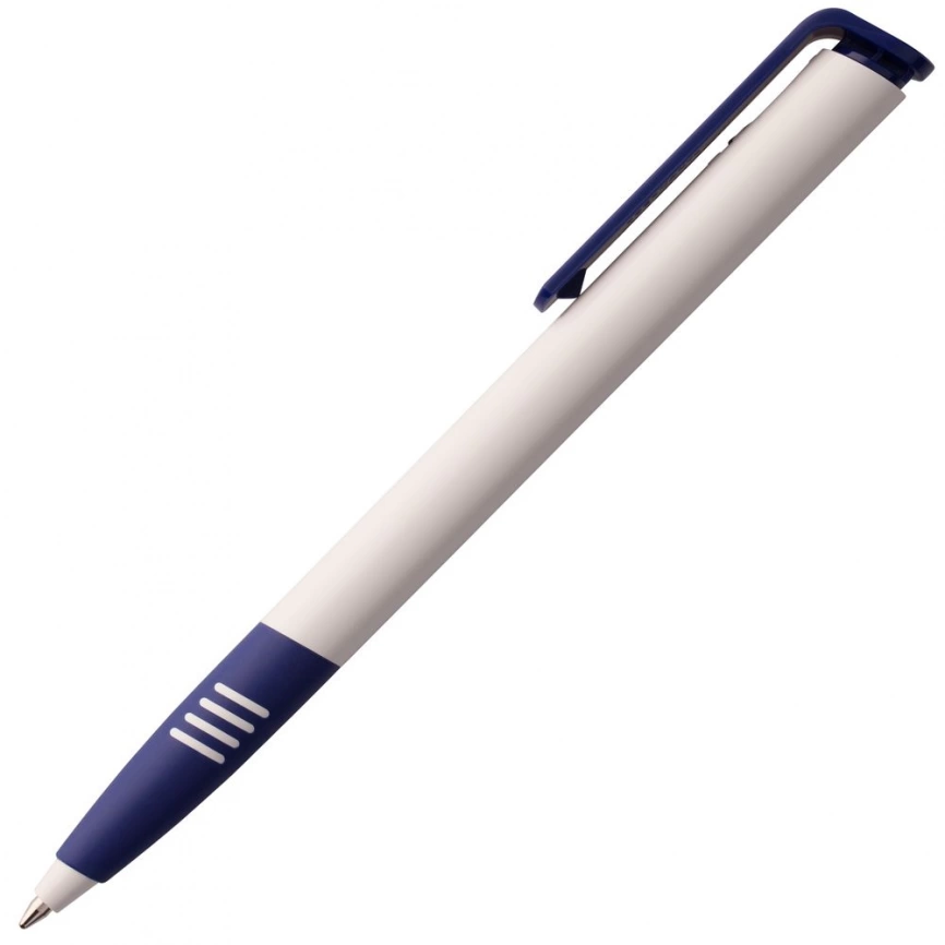 Ручка шариковая Senator Super Soft, белая с синим фото 2