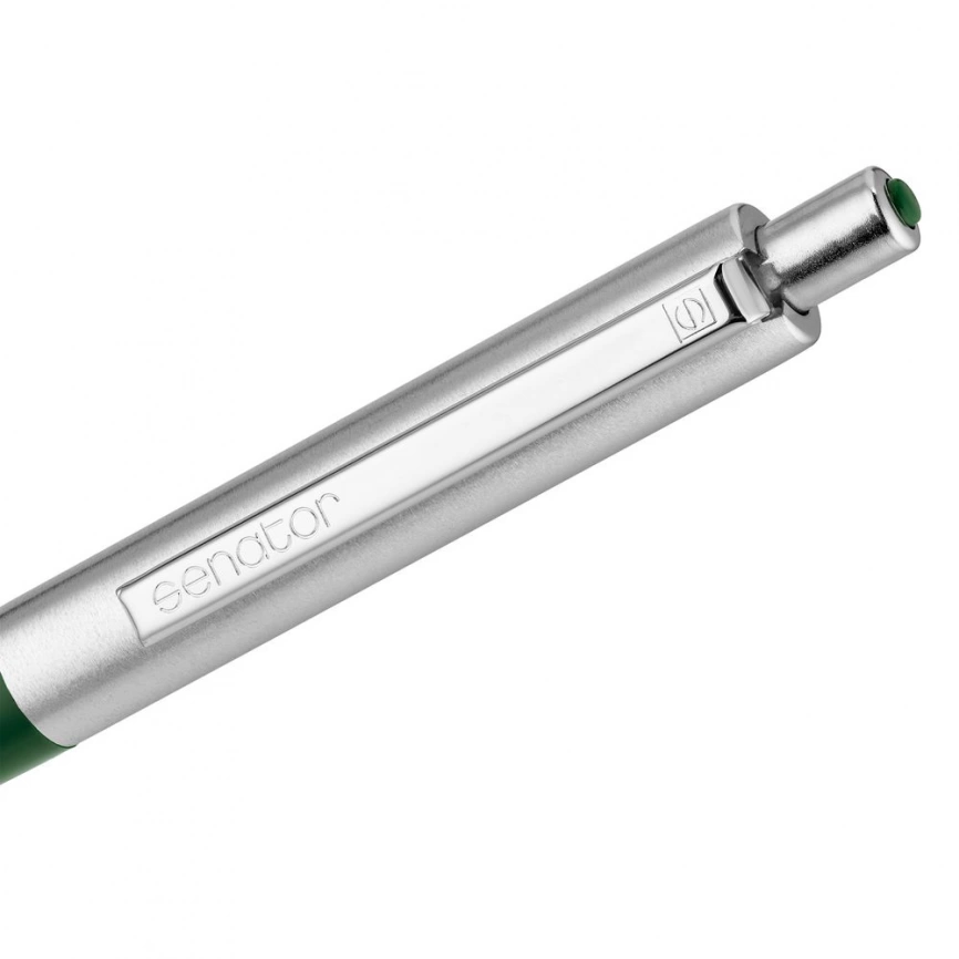 Ручка шариковая Senator Point Metal, зеленая фото 5