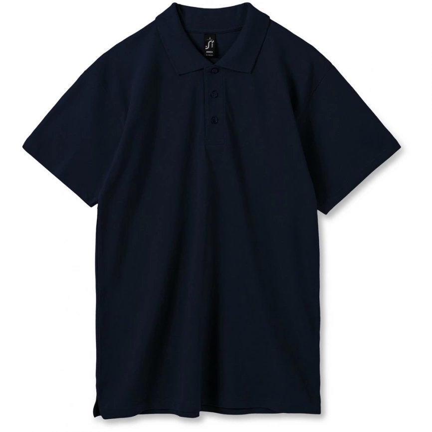 Рубашка поло мужская Summer 170 темно-синяя (navy), размер L фото 8