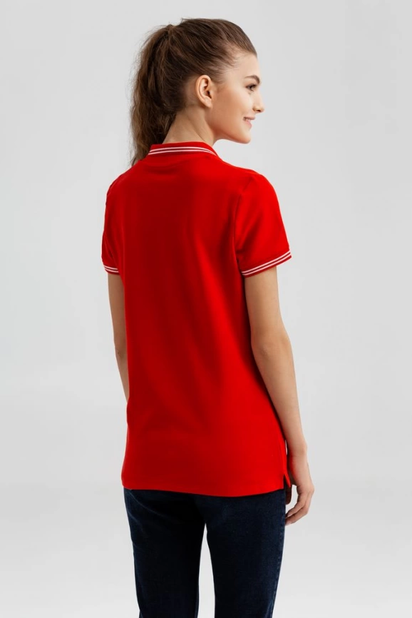Рубашка поло женская Virma Stripes Lady, красная, размер S фото 6