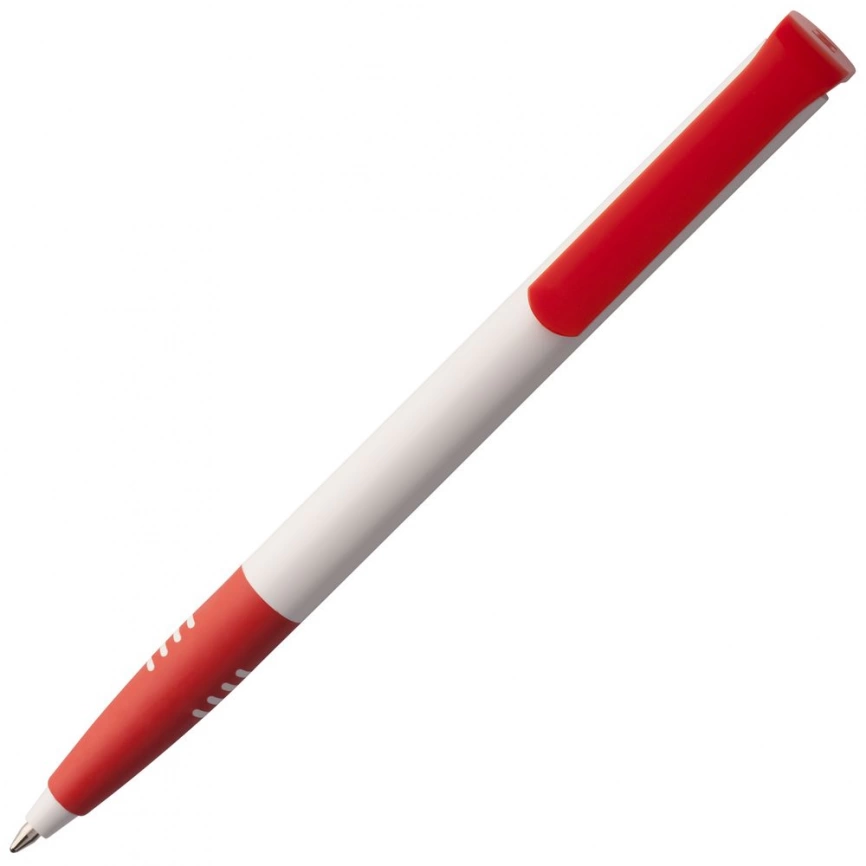 Ручка шариковая Senator Super Soft, белая с красным фото 3