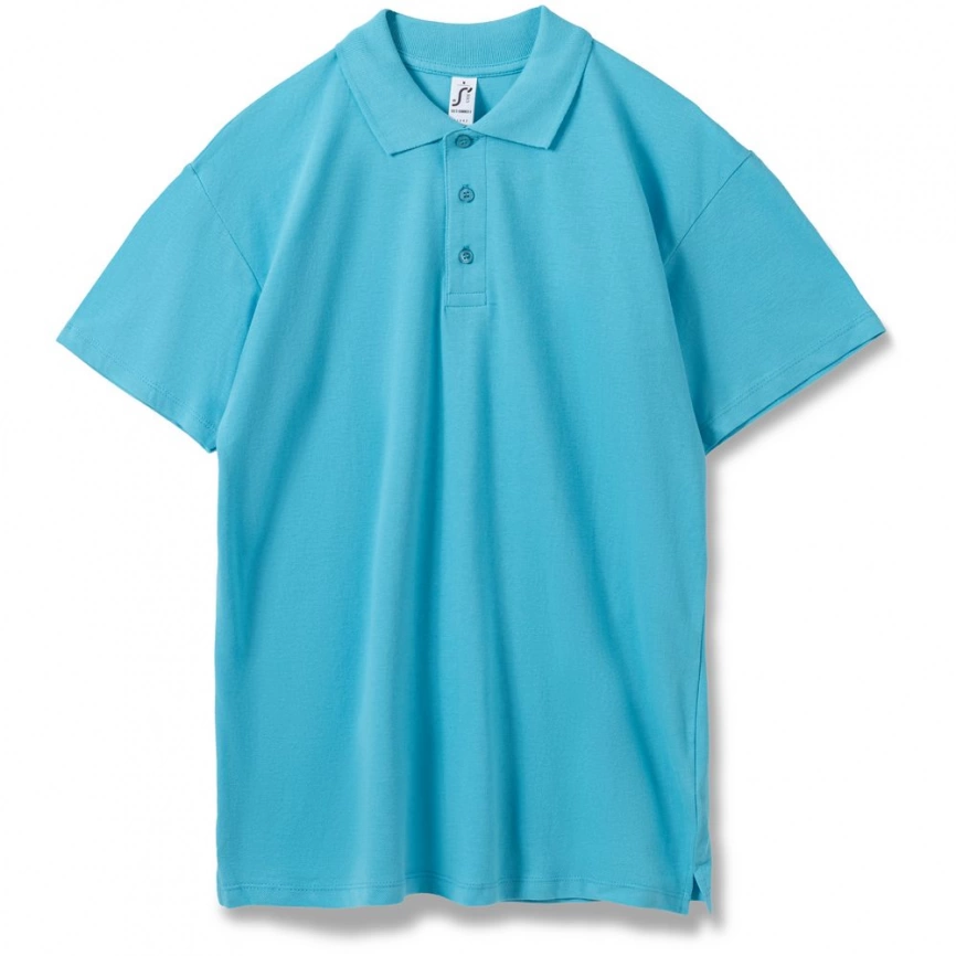 Рубашка поло мужская Summer 170 бирюзовая, размер XS фото 9