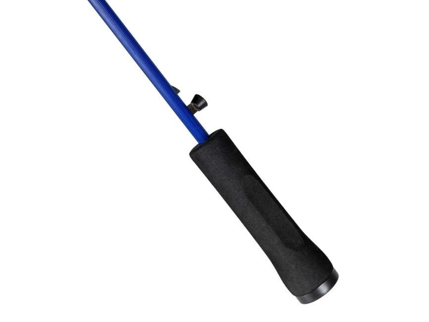 Зонт-трость Colorline с цветными спицами и куполом из переработанного пластика, черный/синий фото 5