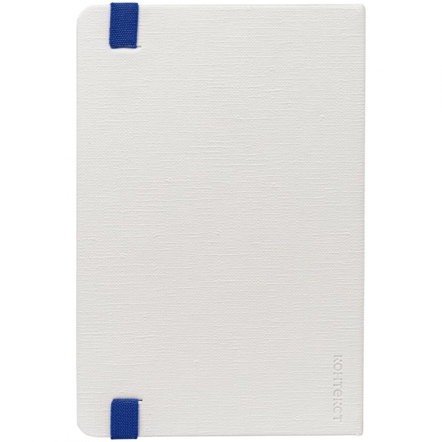 Блокнот Tex Mini, белый с синим фото 4