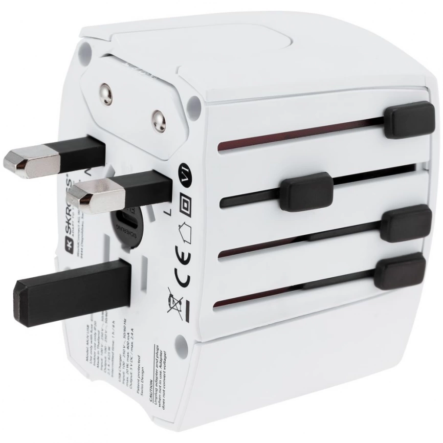Зарядное устройство S-Kross MUV USB для путешествий, белое фото 9