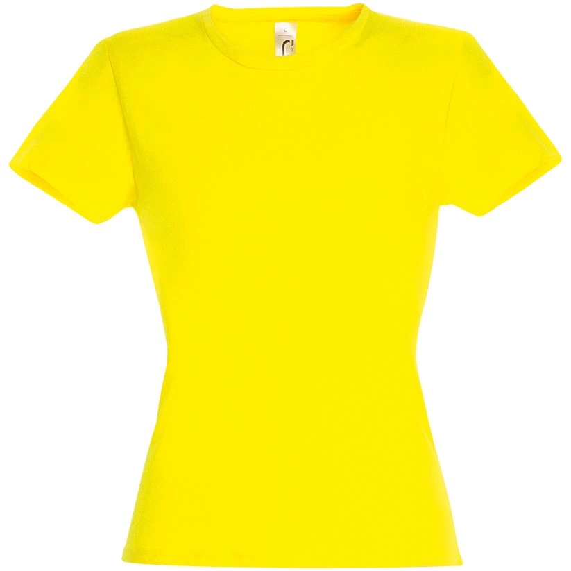 Футболка женская Miss 150 желтая (лимонная), размер L фото 6