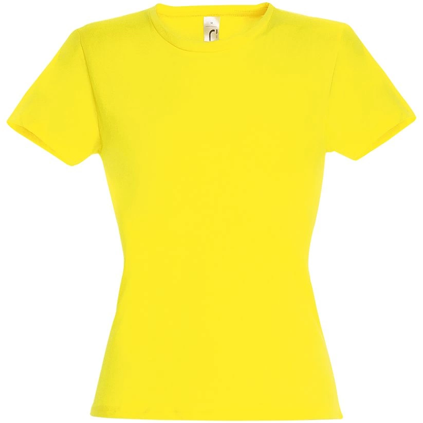 Футболка женская Miss 150 желтая (лимонная), размер M фото 1