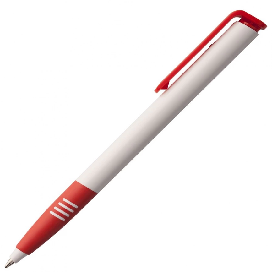 Ручка шариковая Senator Super Soft, белая с красным фото 2