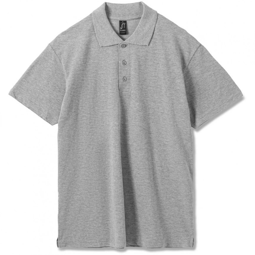 Рубашка поло мужская Summer 170 серый меланж, размер S фото 9
