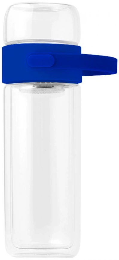 Бутылка Easy pot из боросиликатного стекла с инфьюзером 370 мл., синий фото 2