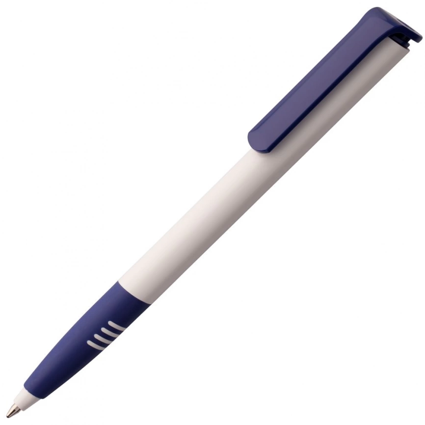 Ручка шариковая Senator Super Soft, белая с синим фото 1