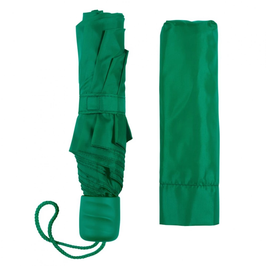 Зонт складной Unit Basic, зеленый фото 3
