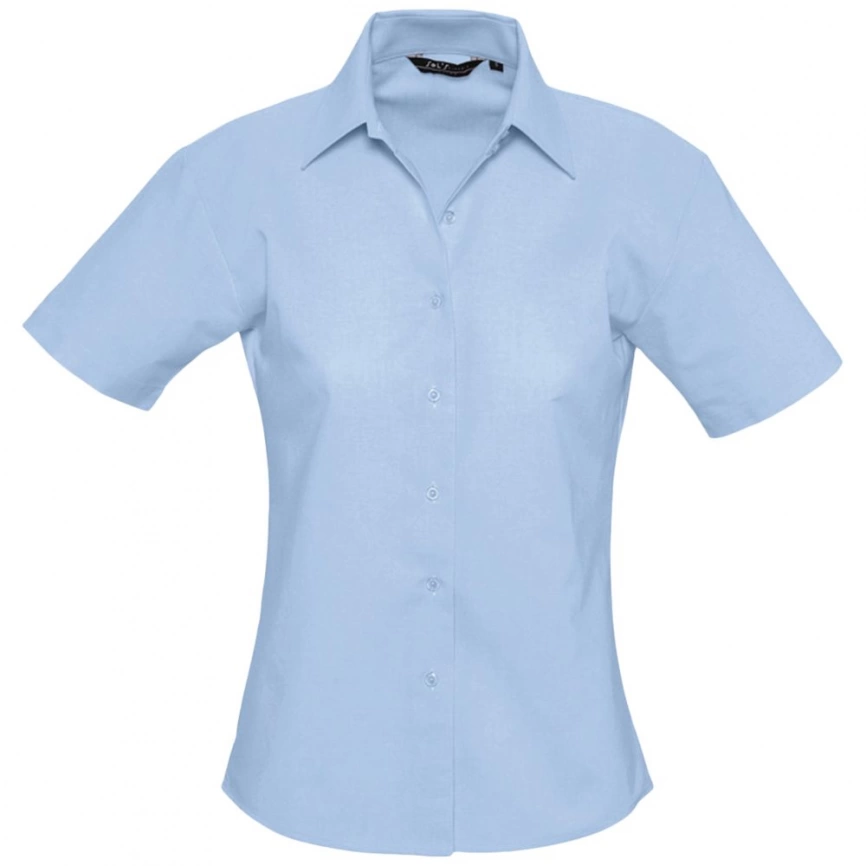 Рубашка женская с коротким рукавом Elite голубая, размер M фото 1