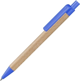 Ручка картонная VIVA NEW, неокрашенная с голубыми деталями