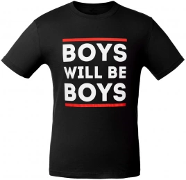 Футболка Boys Will Be Boys, черная, размер S