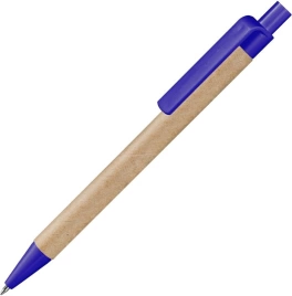 Ручка картонная VIVA NEW, неокрашенная с синими деталями