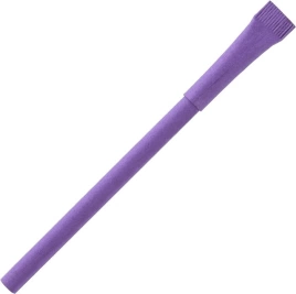 Ручка картонная KRAFT с колпачком, фиолетовая