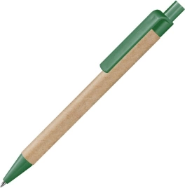 Ручка картонная VIVA NEW, неокрашенная с зелёными деталями