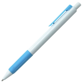 Ручка шариковая, пластик, белый/голубой, Venice