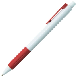 Ручка шариковая, пластик, белый/красный, Venice