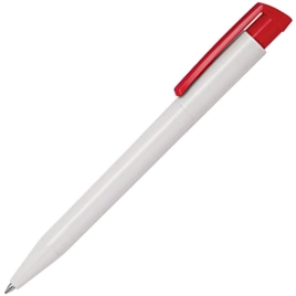 Ручка шариковая, пластик, белый/красный