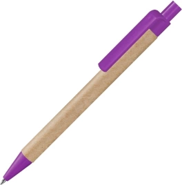 Ручка картонная VIVA NEW, неокрашенная с фиолетовыми деталями