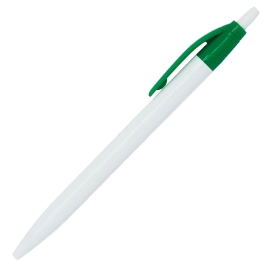 Ручка шариковая, Simple, пластик, белый/зеленый