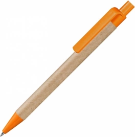 Ручка картонная VIVA NEW, неокрашенная с оранжевыми деталями