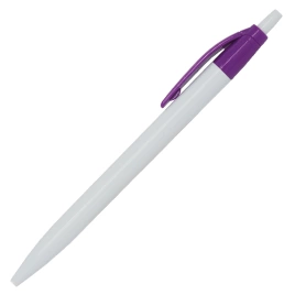 Ручка шариковая, Simple, пластик, белый/фиолетовый