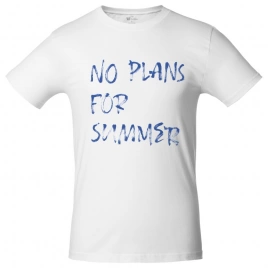 Футболка No Plans For Summer, белая, размер S