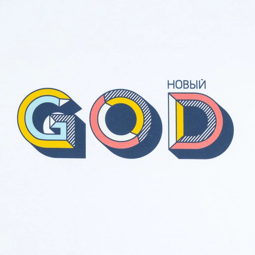 Толстовка с капюшоном «Новый GOD», белая, размер XS фото 2