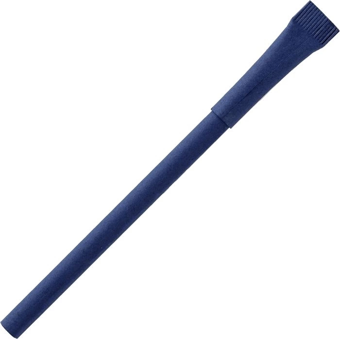 Ручка картонная KRAFT с колпачком, тёмно-синяя фото 1