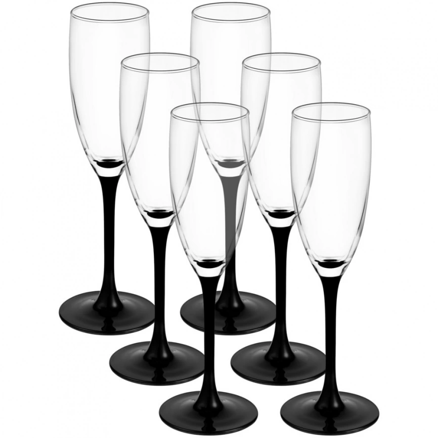 Набор из 6 бокалов для шампанского «Домино» фото 1