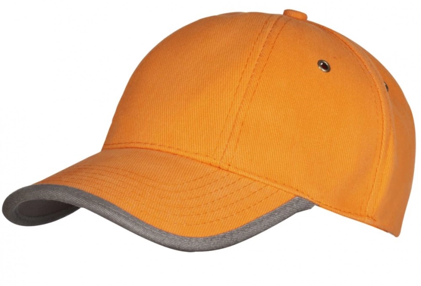 Бейсболка Unit Trendy, оранжевая с серым фото 1