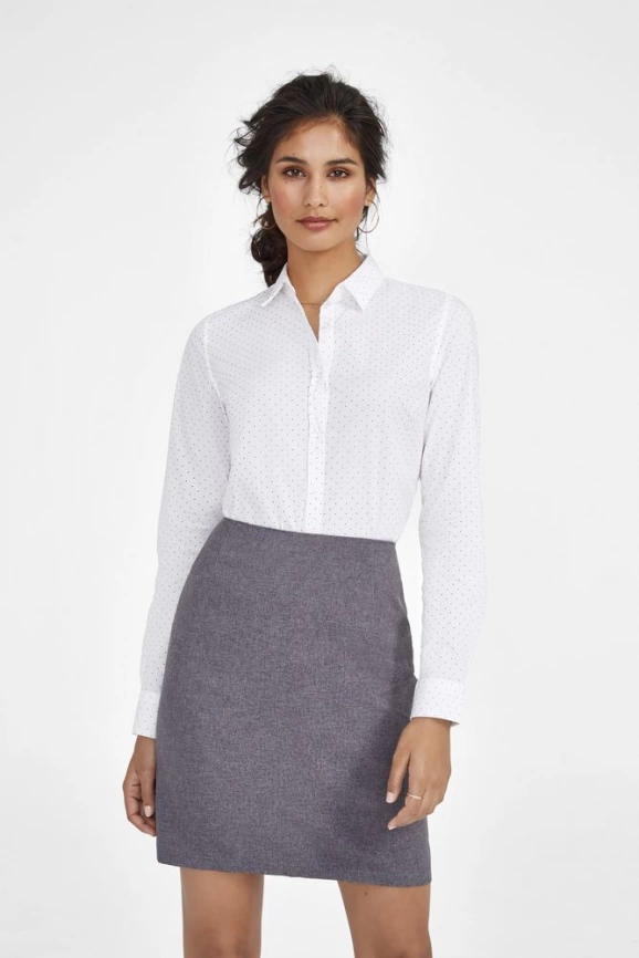 Рубашка женская Becker Women, темно-серая с белым, размер XL фото 5