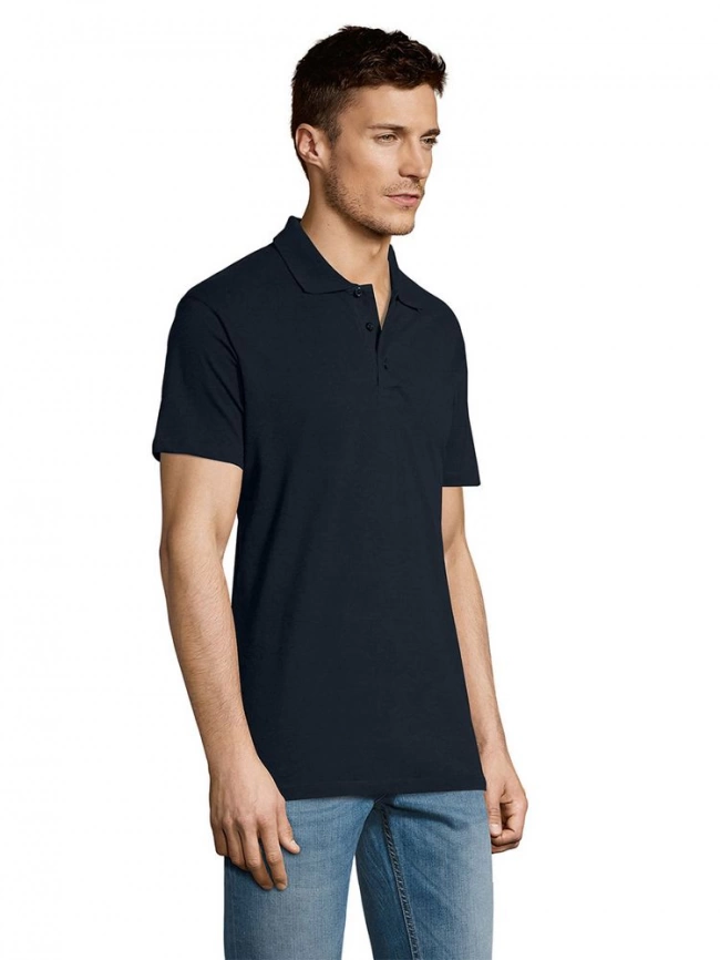 Рубашка поло мужская Summer 170 темно-синяя (navy), размер XXL фото 12