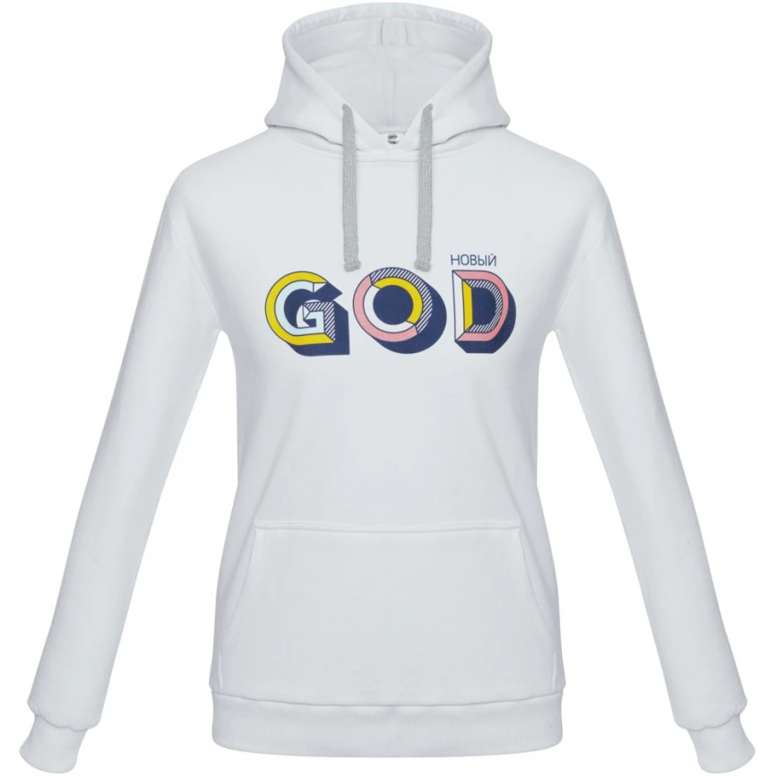 Толстовка с капюшоном «Новый GOD», белая, размер XL фото 1