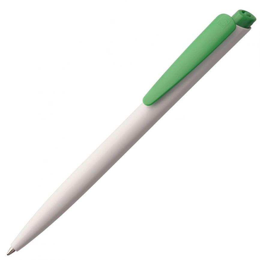 Ручка шариковая Senator Dart Polished, бело-зеленая фото 1